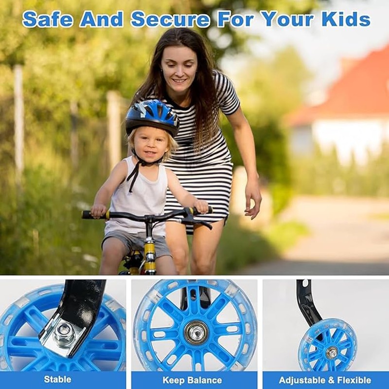 Adjustable Bike Training Wheels for 12/14/16/18/20 Inch Single Speed Bicycles