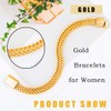 Sinalty Stainless Steel Cuban Link Bracelet Gold Silver Curb Chains