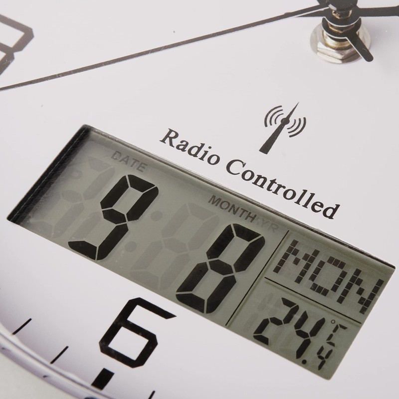 Champion 25cm MSF Radio Controlled Quartz wall clock with inset