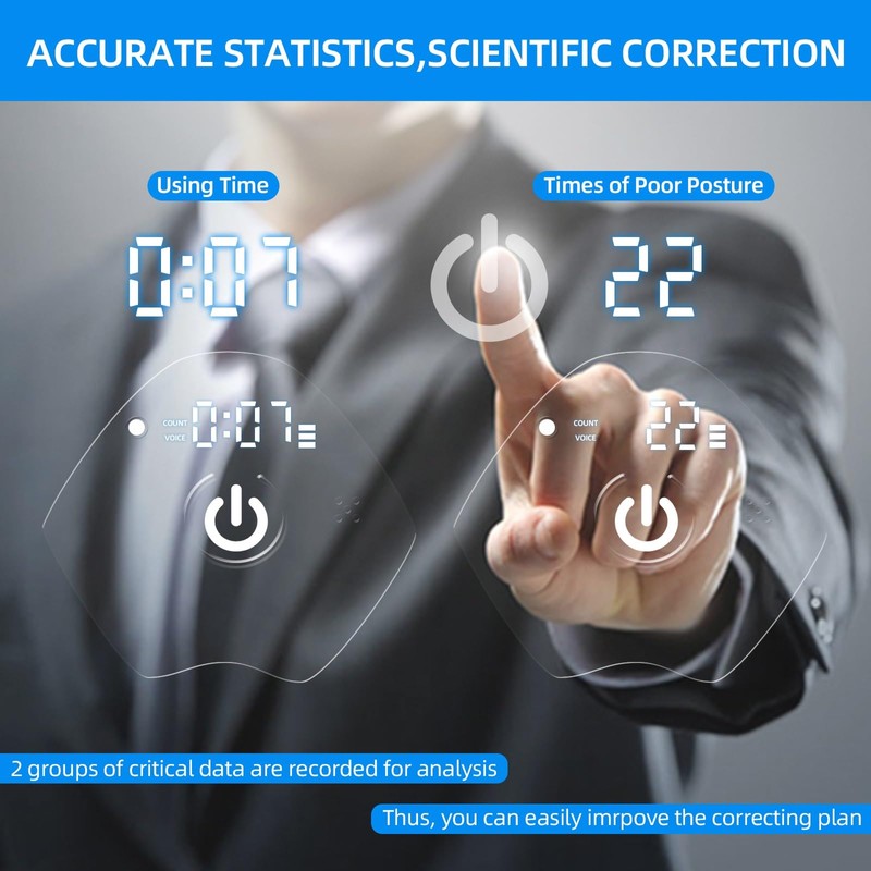 LIARTY Posture Corrector with Touchscreen and Smart Vibration, Upper Back