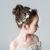 IYOU Princess White Flower Headdress Pearl Hair Dress Holy Communion