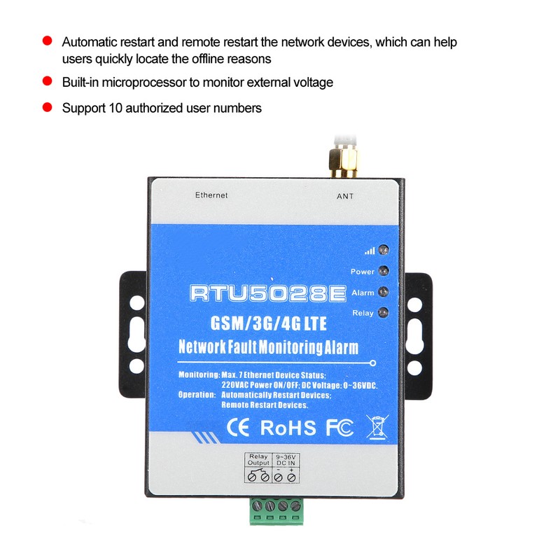 RTU5028E GSM Power Failure Alarm Status Monitoring Circuit Fault Network