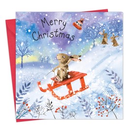 Twizler Frohe Weihnachtskarten, 8 Stück, niedliches Kaninchen-Design, niedliche Weihnachtskarten, Multipack, 8 Weihnachtskarten, Happy Christmas Karten, Weihnachtskarten, 8 Stück