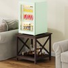 ChooChoo End Table, 24 Inch End Table with 2-Tier Storage