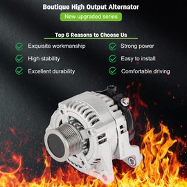 SCITOO Alternator Replacement for Dodge for Ram 2500 2007-2010, for Dodge for Ram 3500 2007-2010, for Dodge for Ram 4500 2008-2010, for Dodge for Ram 5500 2008-2010, for Ram for 2500 2011-2012 11378