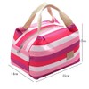 WOIWO Stripe Tableware Keeps Cold Lunch Insulation Bag Waterproof Portable
