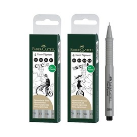 (Faber-Castell) Faber-Castell Eco Pigment Pen Black 4-Piece Set / (파버카스텔)파버카스텔 에코 피그먼트 펜 블랙 4입 세트