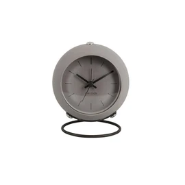 Karlsson Wecker, rund, schwimmend, Durchmesser 9,5 cm, Dunkelgrau