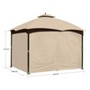 SCOCANOPY Light Beige 10' x 12' Gazebo Privacy Curtain Set