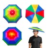 VIKSAUN Pack of 3 Rainbow Umbrella Hats Camouflage Fishing Cap