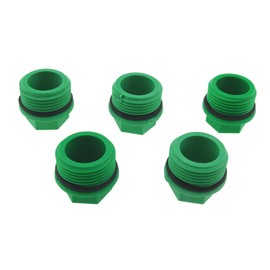 ZCZQC 5pcs 3/4" PT Outer Hex Male Threaded PPR Pipe Plug End Cap Micro Irrigation Fittings Water Pipe Connectors Tube End Caps Screw Plug, Green