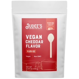 Judee’s Vegan Cheddar Flavor Powder 11.25oz - 100% Non-GMO, Vegan, Gluten-Free & Nut-Free - Great Dairy Cheese Powder Alternative - Made in USA - Use in Sauces, Seasonings, and Soups
