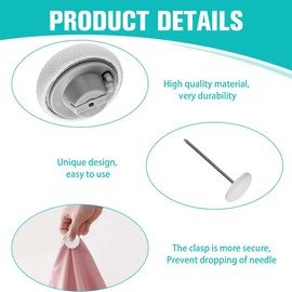 Suithink Mushroom Duvet Pins，20 Pcs Non-Slip Cover Holding Clips，Reusable Quilt Holder for Fixing Bed Sheet Curtain Socks Mattress Covers (White)