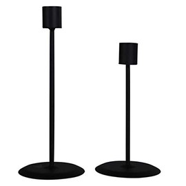 Portavelas de metal negro para velas cónicas, portavelas de mesa románticos para boda, cumpleaños, cenas festivas, decoración para el hogar, bar en casa