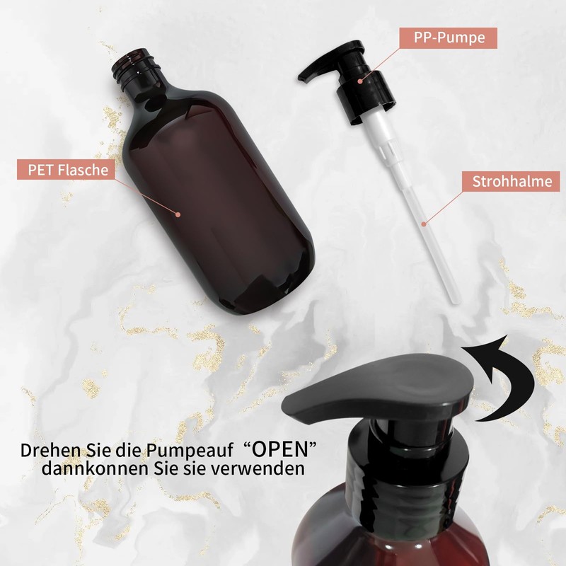 Soifenspend Plastic, Set of 4 Soap Dispensers 300 ml with