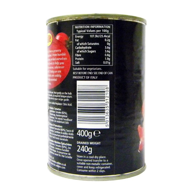 KTC - Chopped Tomatoes - 400g (Pack of 4)