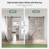 Roymelo 64" Bifold Sliding Barn Door Hardware Track Kit,Side Mounted