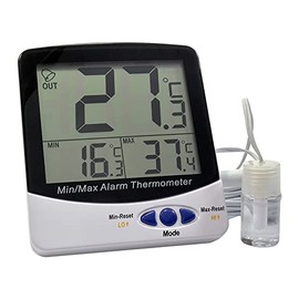 Thermco ACC895BLK Large Digit Triple Display Bottle Digital Thermometer, Block Heaters Application, -50 to 70°C Range
