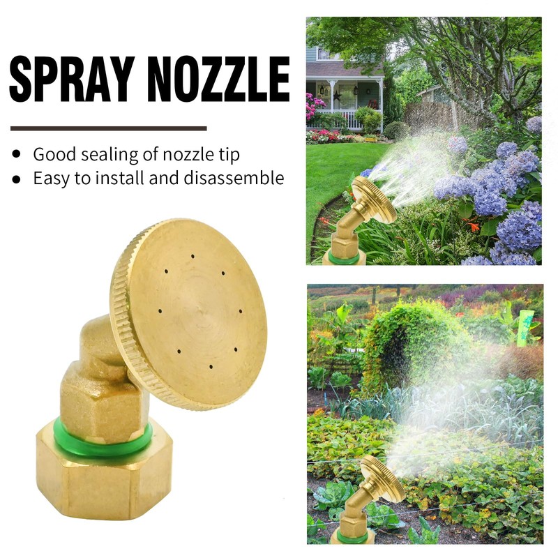 MDEOOSKY 1 Pcs Brass Misting Spray Nozzle 8-Holes Adjustable Water