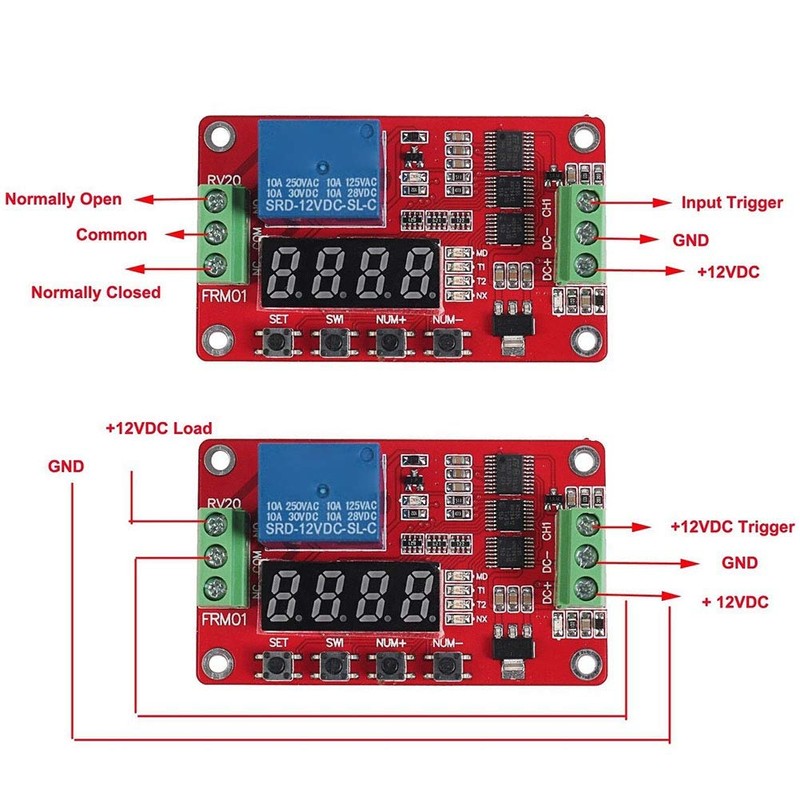 FRM01 Multifunction Infinite Loop Timing Self-Lock Relay Cycle Timer Module