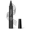 Whimsyard Eyebrow Pencil, Whimsyard Magic Eyebrow Pencil, 3D Waterproof Microblading Eyebrow Pen, with 4 Fork Tip, Natural-Looking (Black)