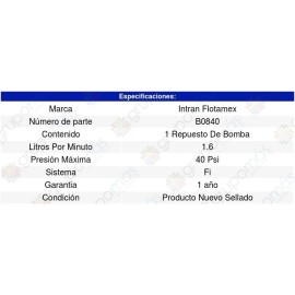 Repuesto Bomba Gasolina Toyota Highlander 01-03 Intran
