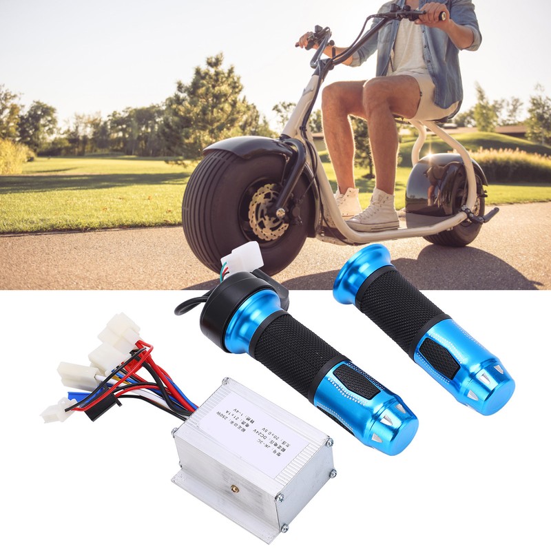 24V 250W Electric Bicycle Controller Kit Blue Crystal Twist Throttle