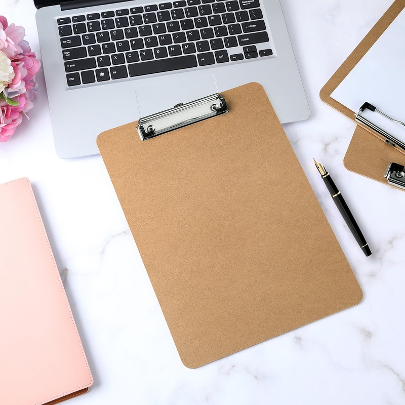 Macroclo Wood Clipboards Set of 2, Letter Size Hardboard Clip