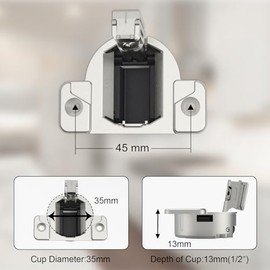 Replacement for Blum 33.3600,Compact 33 Screw on 110 Degree Opening Face Frame Cabinet Hinges,Cabinet Door Hinges,Replace Original Blum Hinges(with Screws, Mounting Plate Not Included) (8 Pack)