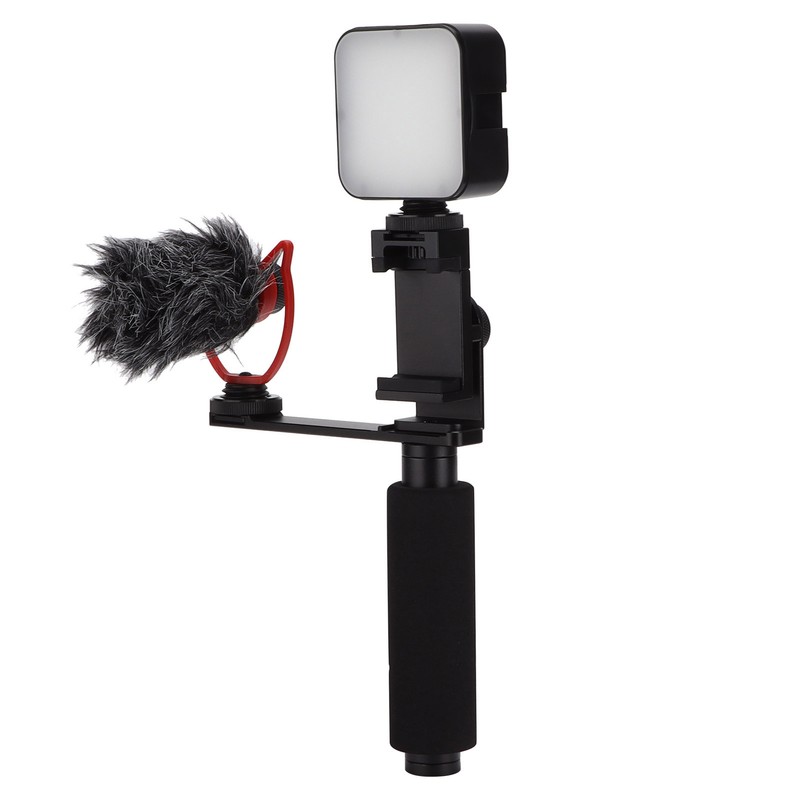 YELANGU Smartphone Vlogging Hand Grip Set Video Recording Holder Handle