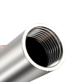 Fitvell Stainless Steel Pipe Fitting Shower Arm Extension 40mm Length G 1/2 Male to G 1/2 Female BSP Thread Shower Head Extender (pack of 2)