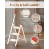 ASPERALD Step Ladder with Single-Handrail,Foldable Step Stool with Anti-Slip Wide