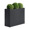 SUNNYPARK Tall Rectangular Planter with Removable Liner, All-Weather PE Rattan