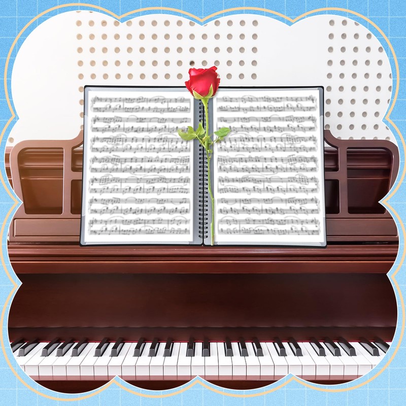 Marspark Sheet Music Folder, 20 Sleeves Display 40 Pages Spiral