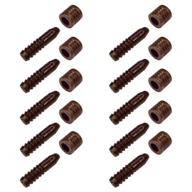 cyclingcolors 10x Furniture Connectors Plastic Guide Pin Connecting Pins for Tables Extending Tables, Dark Brown