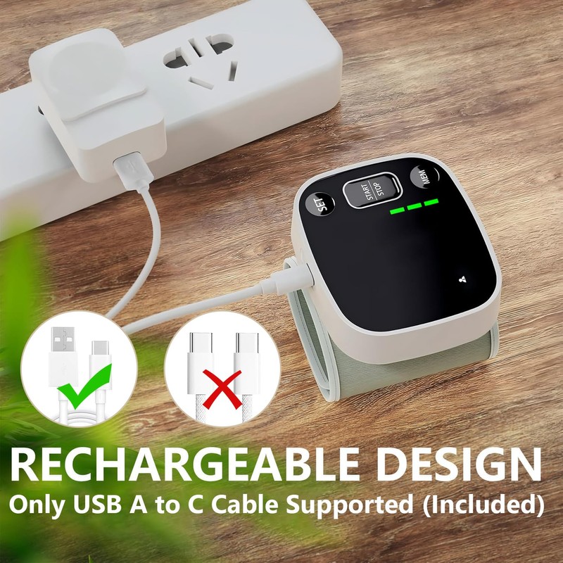 Oklar Blood Pressure Monitors for Home Use Rechargeable Wrist Digital
