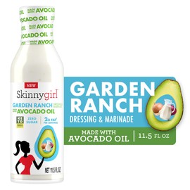 Skinnygirl Sugar Free Gluten Free Avocado Oil Salad Dressing, Garden Ranch, 11.5 Ounce (Pack of 6)