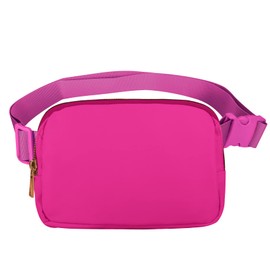 VOROLO Waist Pack for Running Fanny Pack for Women and Men Crossbody Belt Bag Bum Bag with Adjustable Strap for Sports Magenta