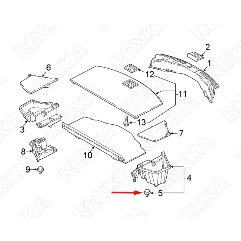 Rexka 10pcs Mazda Trim Panel Clips Fastener Rivet GJ6R-68-ABX for