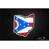 Ohio State map Flag Decals & Stickers