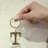 Toss Dice Keychain Brass Letter Keyring T Tdsm – ABC