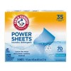 Arm & Hammer Power Sheets Laundry Detergent Fragrance Free 35