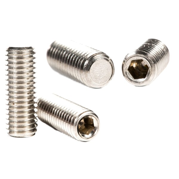 M6 (6mm x 35mm) Grub Screws Flat Point Stainless Steel Set Screw Metric Thread Allen Socket Key (Pack of 20)