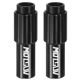 sourcing map 2pcs Bike Inline Cable Adjuster Aluminum Alloy Brake Cable Gear Shift Connector Indexed Inline Cable Tension Adjuster Housing Screws for Mountain and Road Bikes, Black