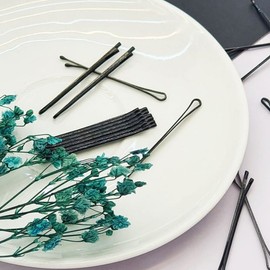 Bangs bobby pin, hair clip, basic straight pin, anti-slip fixation, black set / 앞머리실핀 헤어실삔 기본일자핀 흘러내림고정 검정세트