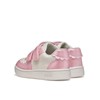 Geox B ECLYPER Girl A Sneaker, White/Dk Pink, 21 EU