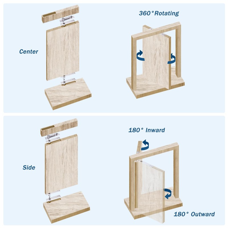 Heavy Duty Pivot Hinge for Wood Door - HBL' Stainless