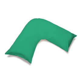 M Fabrics Poly-Cotton Plain Dyed V Pillowcase Cover - Easy Care, Machine Washable - Available in 25 Colours - V Shaped Pillow Case 81x38cm (Teal)