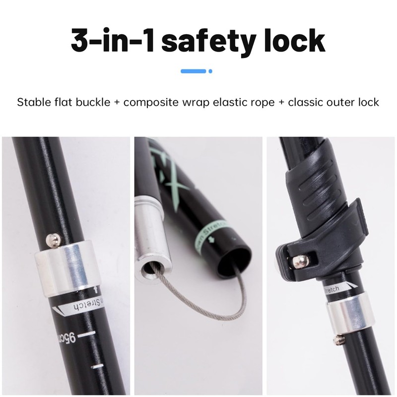 Hiking Walking Trekking Pole - Lightweight Aluminum Ergonomic EVA Handles,