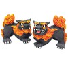 Okinawa Souvenir Shisa Figurine Mini Entrance Curry Shisa (Black/Horizontal)